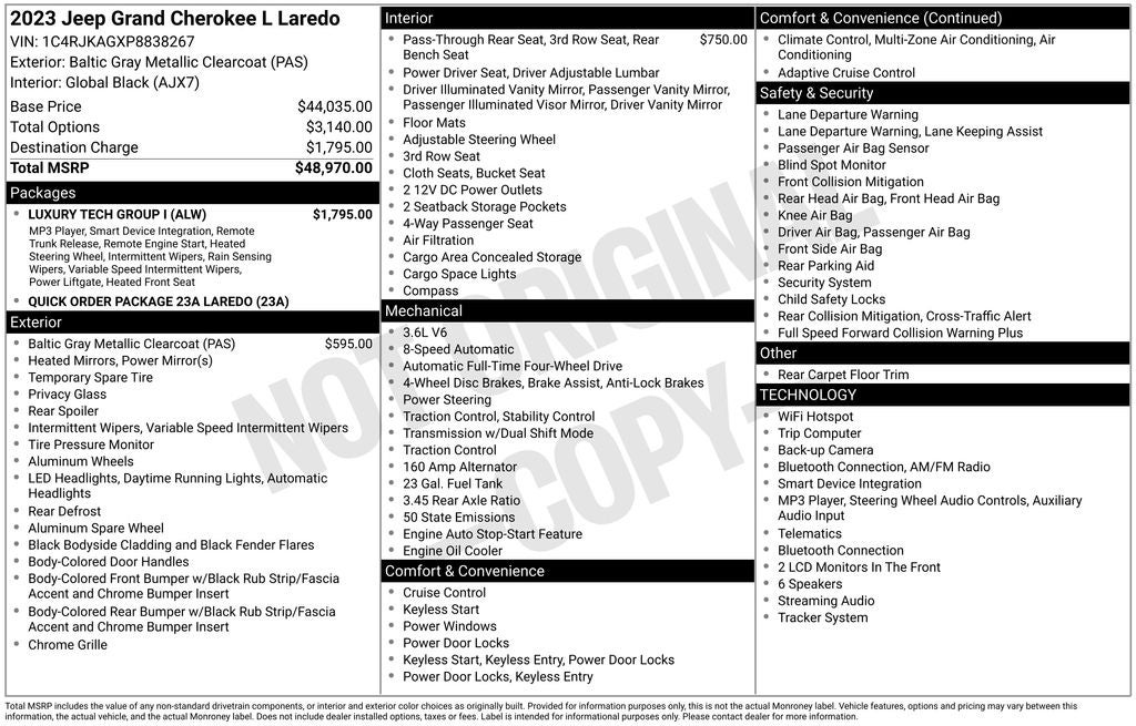 2023 Jeep Grand Cherokee L Laredo