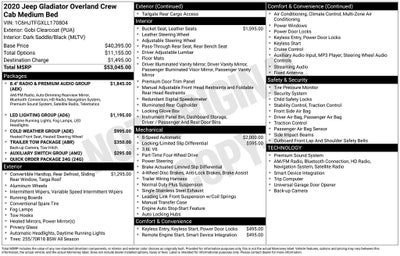 2020 Jeep Gladiator Overland