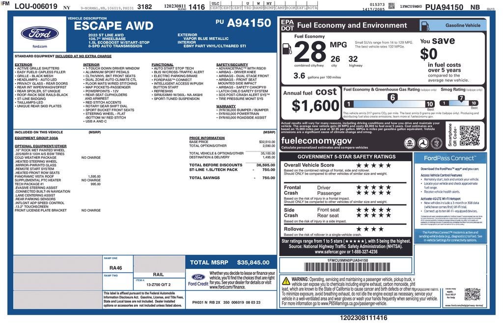 2023 Ford Escape ST-Line