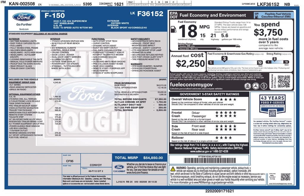 2020 Ford F-150 XLT ROUSH SUPER CHARGED