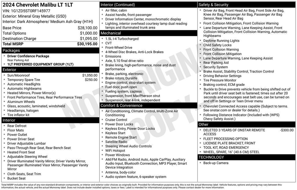 2024 Chevrolet Malibu LT 1LT