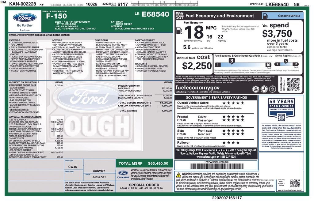 2020 Ford F-150 Lariat